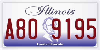 IL license plate A809195
