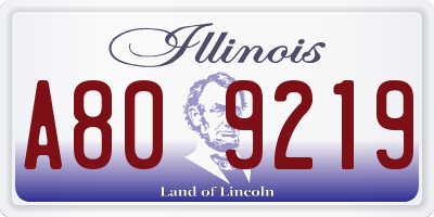 IL license plate A809219