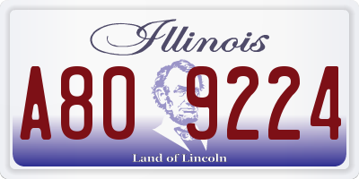 IL license plate A809224