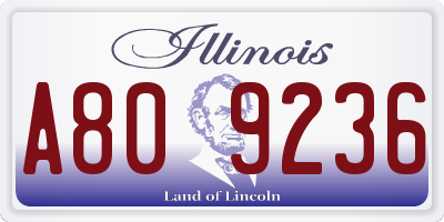 IL license plate A809236