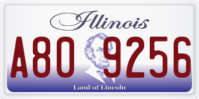 IL license plate A809256