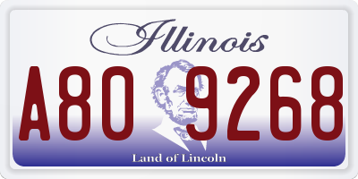 IL license plate A809268