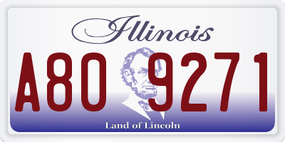 IL license plate A809271