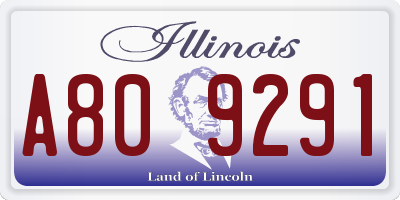 IL license plate A809291