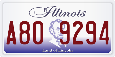 IL license plate A809294