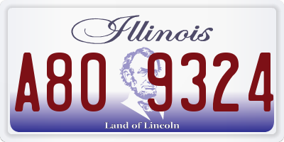 IL license plate A809324