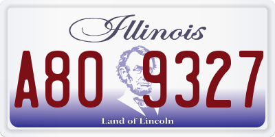 IL license plate A809327