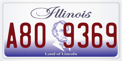 IL license plate A809369