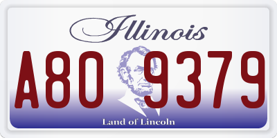 IL license plate A809379