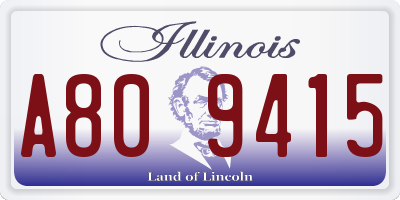 IL license plate A809415