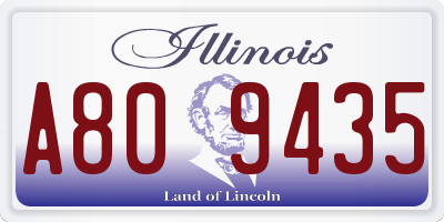 IL license plate A809435