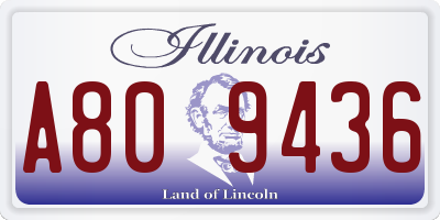 IL license plate A809436