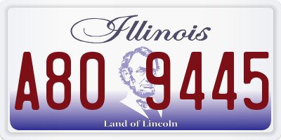 IL license plate A809445
