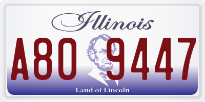 IL license plate A809447