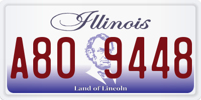IL license plate A809448