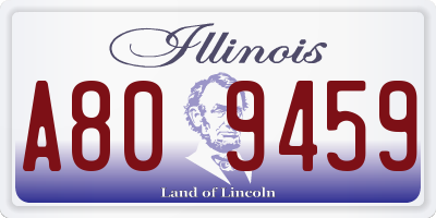 IL license plate A809459