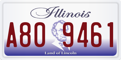 IL license plate A809461