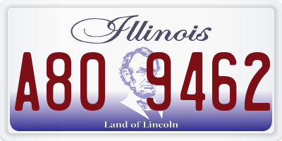 IL license plate A809462