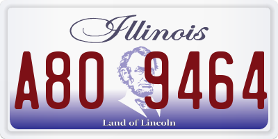 IL license plate A809464