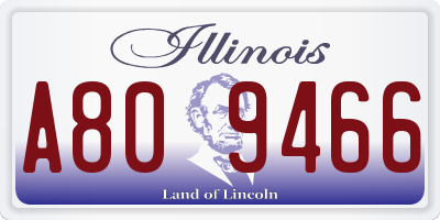IL license plate A809466