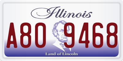 IL license plate A809468