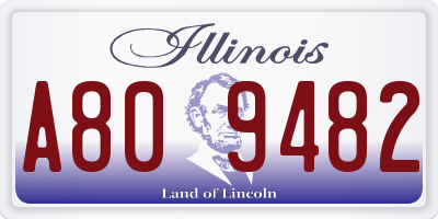IL license plate A809482