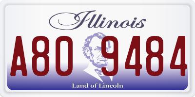 IL license plate A809484
