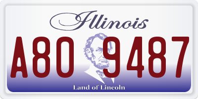 IL license plate A809487