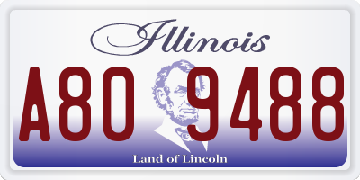 IL license plate A809488
