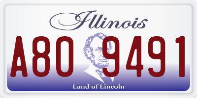 IL license plate A809491