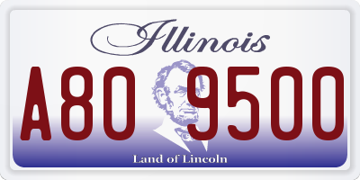 IL license plate A809500