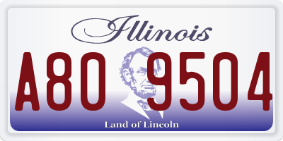 IL license plate A809504