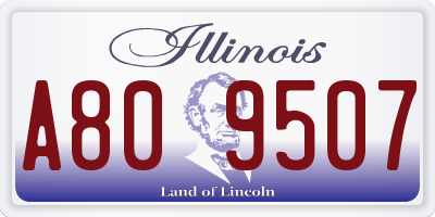 IL license plate A809507