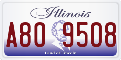 IL license plate A809508