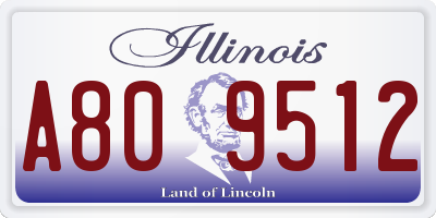 IL license plate A809512