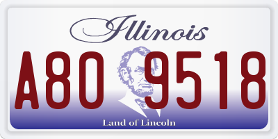 IL license plate A809518