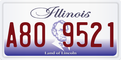 IL license plate A809521