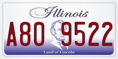 IL license plate A809522