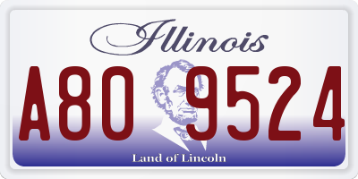 IL license plate A809524