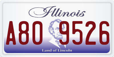 IL license plate A809526