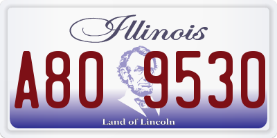 IL license plate A809530