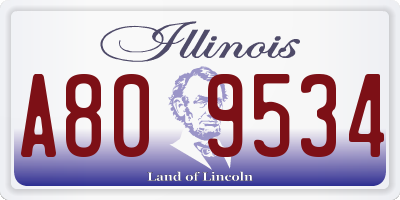 IL license plate A809534