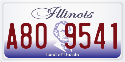 IL license plate A809541