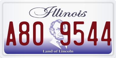 IL license plate A809544