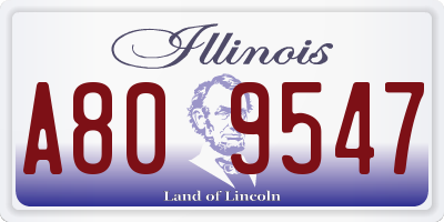 IL license plate A809547