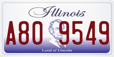 IL license plate A809549