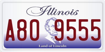 IL license plate A809555