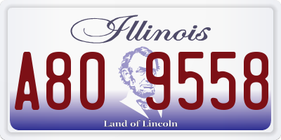 IL license plate A809558