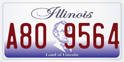 IL license plate A809564