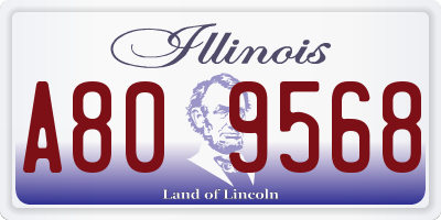 IL license plate A809568